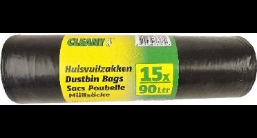 Cleany - Vuilniszakken - 90L - 60/90cm - 15st