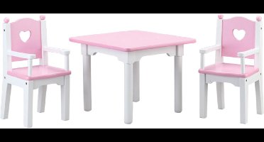 Poppen tafel incl 2 stoelen Let op is voor poppen die kunnen er op zitten geen kinderen