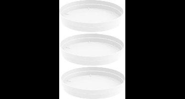 EDA Bloempot onderschaal Toscane - kunststof - wit - D23 cm - opvangschalen