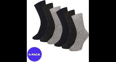 Apollo (Sports) - Noorse Wollen Werksokken - Multi color - Maat 43/46 - 6-Pack - Voordeelpakket