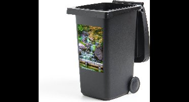 Container sticker Stenen - Water - Bomen - Japans - Botanisch - 40x60 cm - Kliko sticker