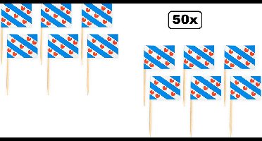 50x Cocktailprikker Friesland - landen festival party fun winterfeest thema feest cocktail prikker