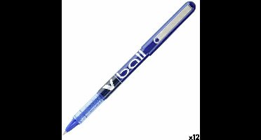 Pen Roller Pilot V Ball 0,7 mm Blauw Metaal/Plastic (12 Stuks)