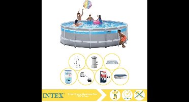 Intex Prism Frame Zwembad - Opzetzwembad - 427x107 cm - Inclusief Filter, Zoutsysteem en Zout