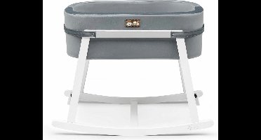 Asir Wieg - grijs/wit - 90 x 70 x 58 cm - Inclusief matras