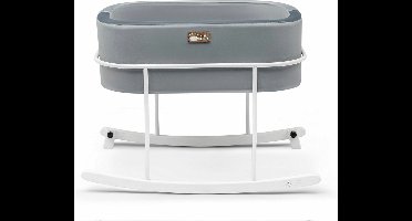 Asir wieg - grijs-wit - 90 x 70 x 58 cm - Inclusief matras