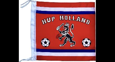 Bootvlag Hup Holland vlag met Leeuw - 40 x 40 cm - EK/WK - Voetbalvlag - voetbal