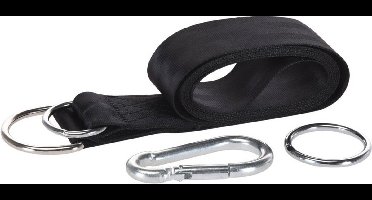 Pro Garden Ophangset voor hangmat - accessoires - 200 cm - zwart - excl. hangmat