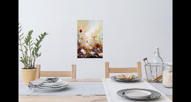 Muurstickers - Sticker Folie - Olieverf - Bloemen - Kleurrijk - Natuur - 20x30 cm - Plakfolie - Muurstickers Kinderkamer - Zelfklevend Behang - Zelfklevend behangpapier - Stickerfolie