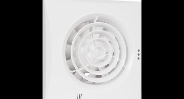 Nedco Silencio badkamerventilator met timer en vochtsensor Ø100mm 15,8 x 15,8 cm, wit