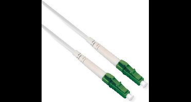ROLINE glasvezelkabel 9/125 µm OS2, LC/LC, APC, staalgewapend, simplex, LSOH, wit, 2 m