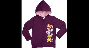 Paw Patrol Vest - Lange Mouw - Katoen - Paars - Maat 98/104