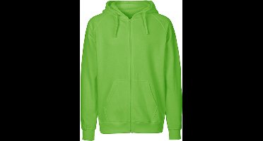 Fairtrade Men's Zip Hoodie met capuchon Lime - XL