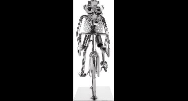 BRUBAKER Schroef-figuur Fietser - Fiets Iron Figure Metalman - Handgemaakte metalen figuur - Cadeau voor fietsers en racefietsers