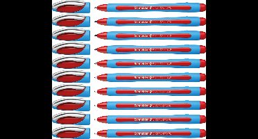 Schneider balpen - Slider Memo - penpunt XB - schrijfbreedte 1,4mm - rood - 10 stuks - S-150202-10