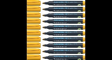Schneider permanent marker - Maxx 130 - ronde punt - geel - 10 stuks - lijnbreedte 1-3 mm - S-113005-10