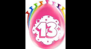 Ballonnen Happy Party 13 jaar (8 stuks)