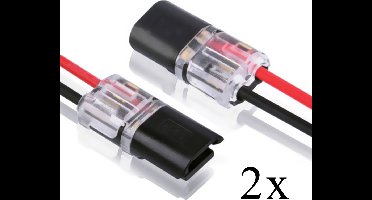 Set van twee deelconnectors stekkers voor led strips, digitale fotolijstjes, lampjes, in de auto of voor speelgoed.