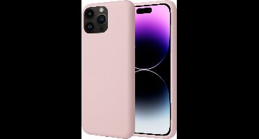 Hoesje geschikt voor iPhone 14 Pro Max - Back Cover Case SoftTouch Roze