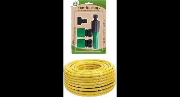 Hendrik Jan Tuinslang 15 meter - anti knik - 13mm - met koppelstukken/spuitstuk set