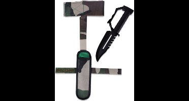 Gevechtsmes leger met enkelhouder