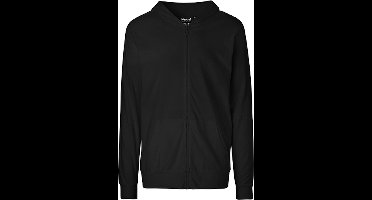 Unisex Jersey Hoodie met capuchon en rits Black - 3XL