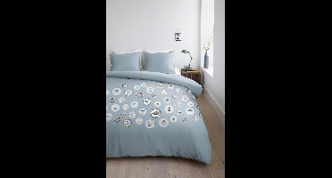 Ambiante Bjarne dekbedovertrek - Eenpersoons - 140x200/220 - Blauw Grijs