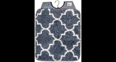 Wicotex - Bidetmat - WC mat - Toiletmat Marseille Grijs - Antislip onderkant - Afmeting 50x60cm