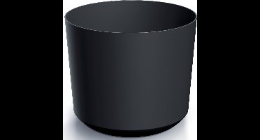 Prosperplast Plantenpot/bloempot Babylon - kunststof - buiten/binnen - antraciet grijs - D20 x H20 cm