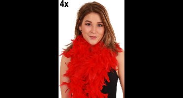 4x Boa rood 180 cm. 75 gr.
