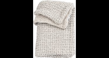Meyco Baby Wafel Teddy ledikant deken - greige - 100x150cm - 2.0 TOG
