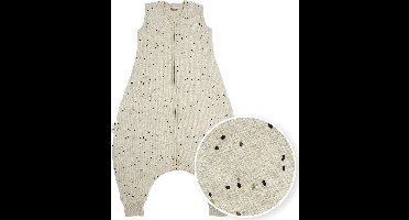 Meyco Baby Rib Mini Spot baby winter slaapoverall jumper - sand melange - 92cm - 2.0 TOG