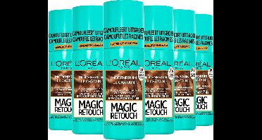 L'Oréal Paris Magic Retouch Middenbruin Camouflerende Uitgroeispray - 6 x 75ml