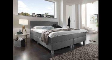 Boxspring Bravo - 180x220 cm - Luxe Pocketvering - Stof Grijs