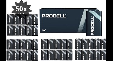 PROCELL 9V  Alkaline E-Block / 6LP3146 - 50 Stuks (5 pakjes a 10st) -