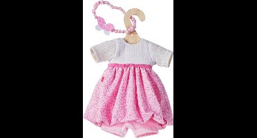 Haba Kledingset Droomjurk 32 Cm Polyester Roze/wit 3-delig