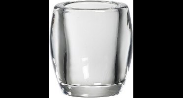 12 stuks Bolsius transparant glazen Relight refillkaarsen houder ovaal 100/84