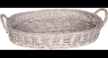 Phoenix Basket Low Ov Grey Willow 48x33xh8cm