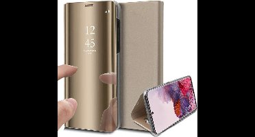 Hoesje geschikt voor Samsung Galaxy S20 - Book Case Spiegel Goud