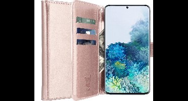 Hoesje geschikt voor Samsung Galaxy S20 Plus - Book Case Kunstleer Pasjeshouder Rosegoud