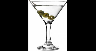 Pasabahce Cocktail/martini glazen - Set van 6x stuks - transparant - 190 ml