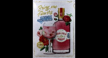 Wandbord - Rose Field Gin Bring Me Flowers - 30 x 40cm