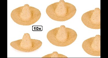 10x Sombrero Extase naturel  - stro hoed mexico landen festival thema feest party