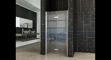 vouwbare nisdeur 1000x2000 links 8mm NANO glas