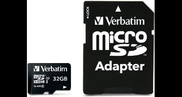 Verbatim Micro SDHC Pro 32GB Class 10 UHS-I incl Adapter
