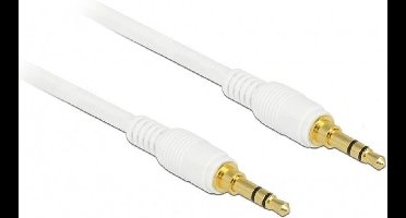 3,5mm Jack stereo audio slim kabel kabel met extra ruimte / wit - 2 meter