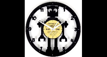 Robot Vinyl Klok met Cijfers - Lp Wandklok - Ø 30 CM