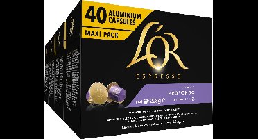 L'OR Lungo Profondo Koffiecups - Intensiteit 8/12 - 4 x 40 capsules