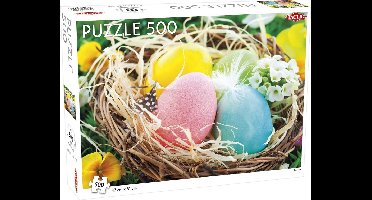 Tactic Pasen – Puzzel – 500 stukjes – Vrolijk Paasthema vol Lente en Kleur – Strak en Rustgevend Ontwerp – Hoogwaardige Scandinavische Kwaliteit