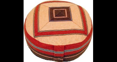 Meditatiekussen rond patroon creme – Yogi & Yogini